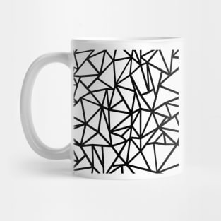 Abstract Outline Thick White Mug